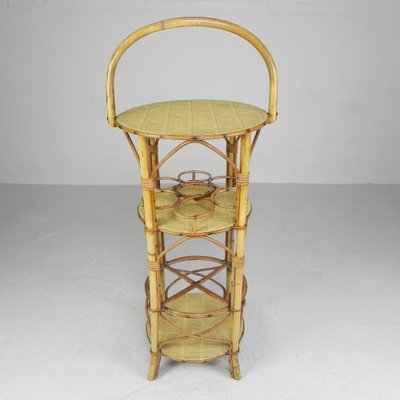 Vintage Bamboo Bottle Rack Side Table, 1950s-TL-1767725