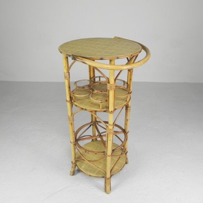 Vintage Bamboo Bottle Rack Side Table, 1950s-TL-1767725