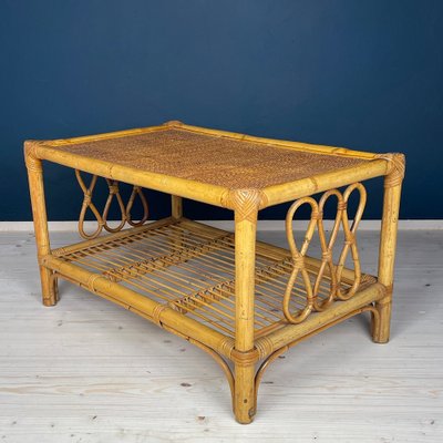 Vintage Bamboo Coffee Table, Italy, 1970s-WQC-1735171