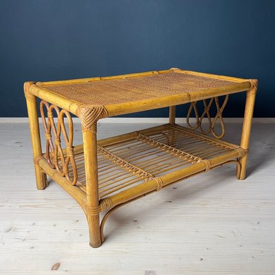 Vintage Bamboo Coffee Table, Italy, 1970s-WQC-1735171