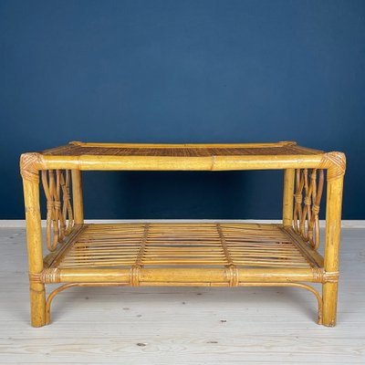 Vintage Bamboo Coffee Table, Italy, 1970s-WQC-1735171