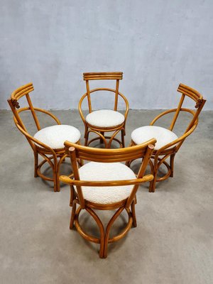 Vintage Bamboo Dining Chairs, Set of 4-BW-983757