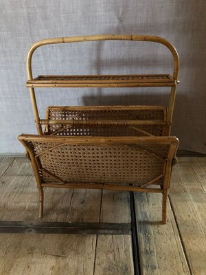 Vintage Bamboo Magazine Rack-QJM-728648