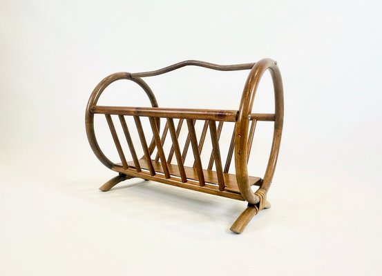 Vintage Bamboo Magazine Rack, 1960s-ZCY-2041393