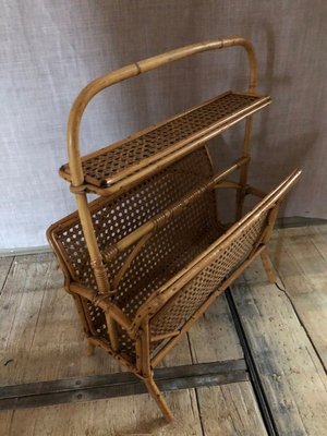 Vintage Bamboo Magazine Rack-QJM-728648