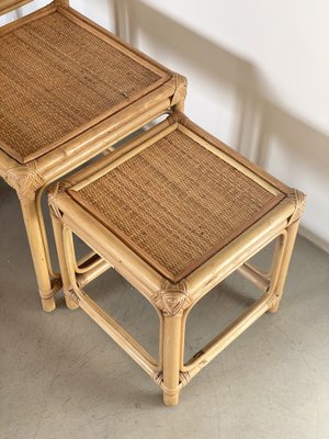 Vintage Bamboo Nesting Tables, 1970s, Set of 3-NPC-1743001