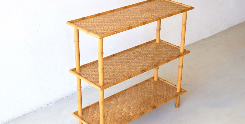 Vintage Bamboo & Rattan Console from Roche Bobois-XKX-2034903