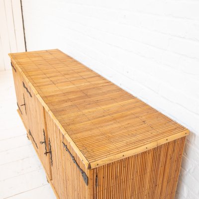 Vintage Bamboo Sideboard by Audoux Minet, 1950-RB-2040374