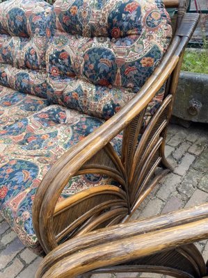 Vintage Bamboo Sofa and Chairs, Set of 3-WZZ-988584