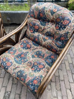 Vintage Bamboo Sofa and Chairs, Set of 3-WZZ-988584