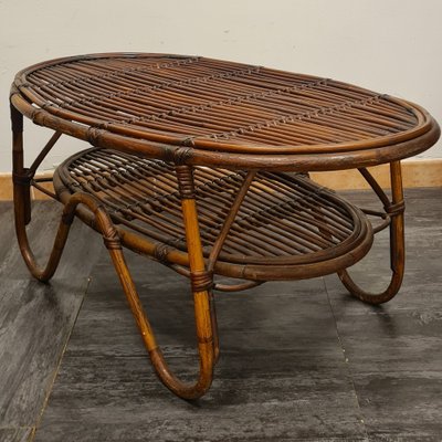 Vintage Bamboo Table by Tito Agnoli, 1960s-RPW-1800187