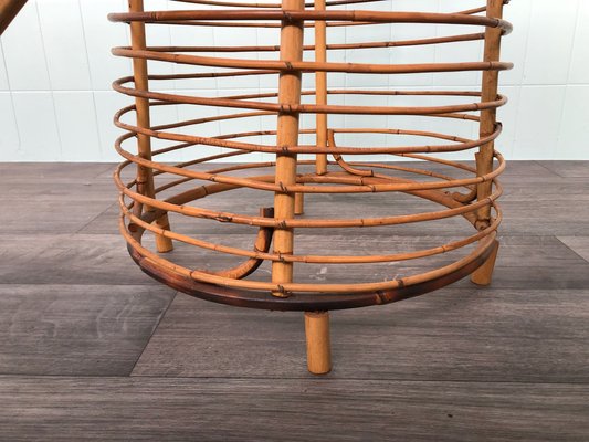 Vintage Bamboo Windmill Flower Display Stand, Italy, 1970s-FOV-1742349