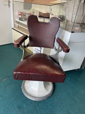 Vintage Barber Chair in Cow Leather-BZK-1336465