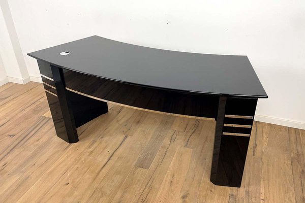 Vintage Bauhaus Black Print Shop Desk-VMP-1397978