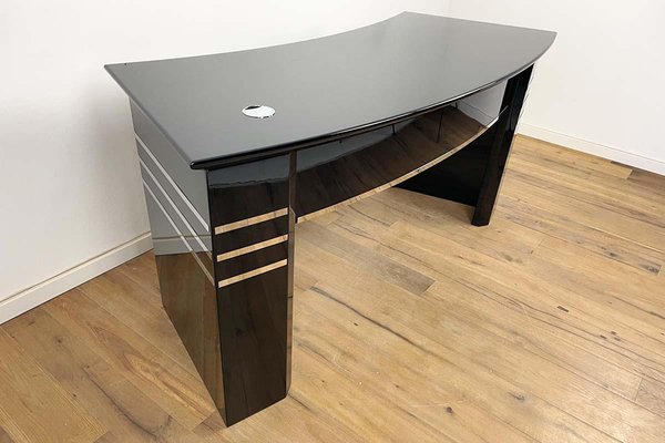 Vintage Bauhaus Black Print Shop Desk-VMP-1397978