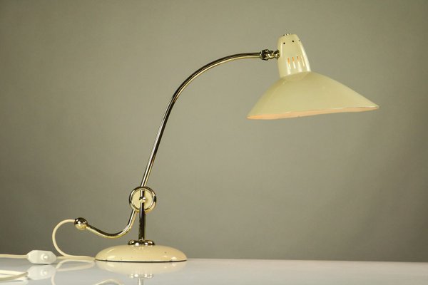 Vintage Bauhaus Brass Table Lamp from HALA - Hannoversche Lampenfabrik, 1940s-FUP-579096