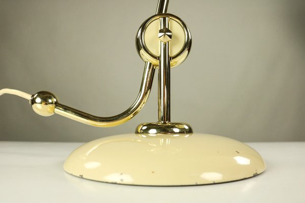 Vintage Bauhaus Brass Table Lamp from HALA - Hannoversche Lampenfabrik, 1940s-FUP-579096