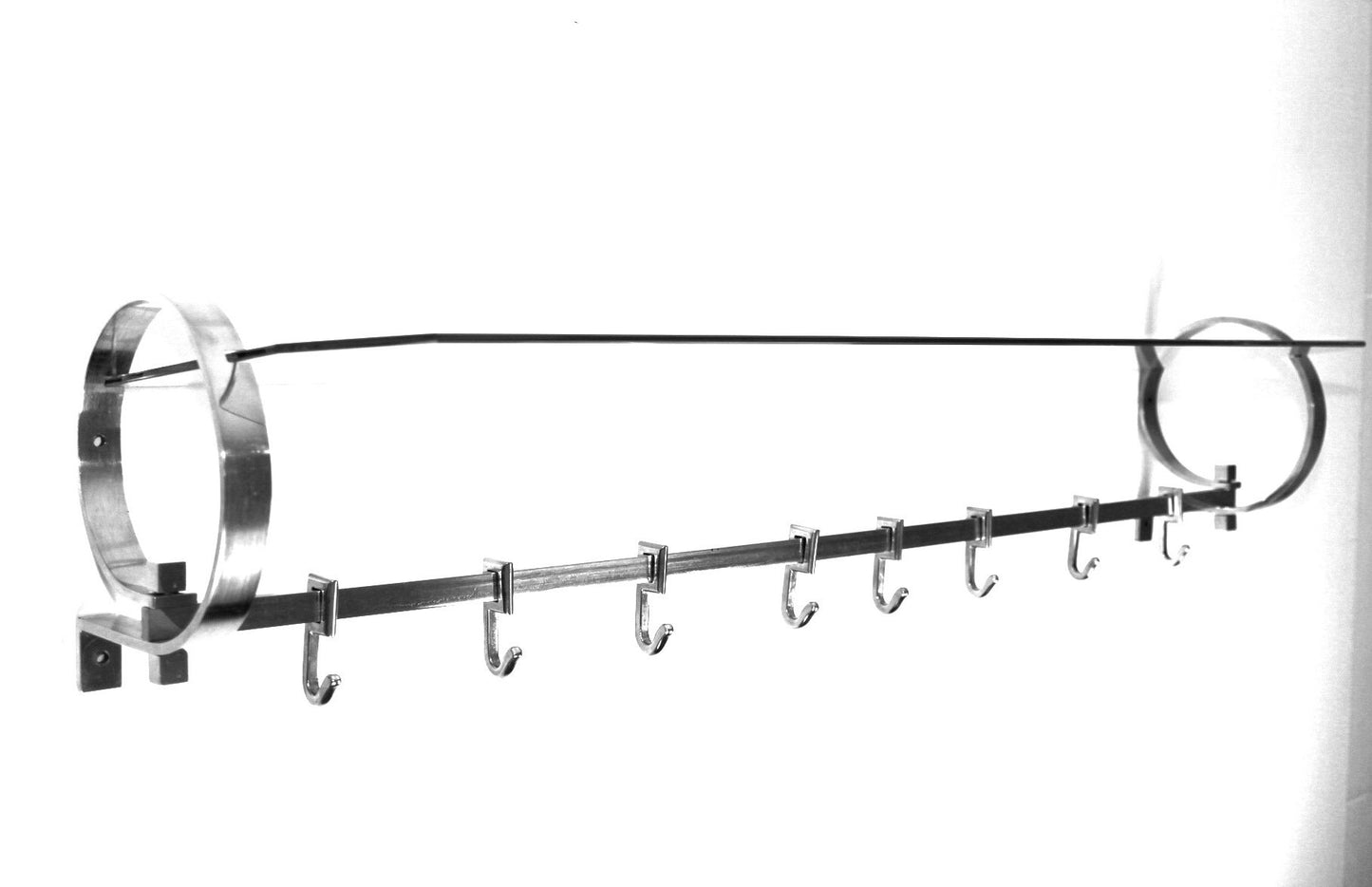 Vintage Bauhaus Chrome-Plated Brass Coat and Hat Rack, 1940s