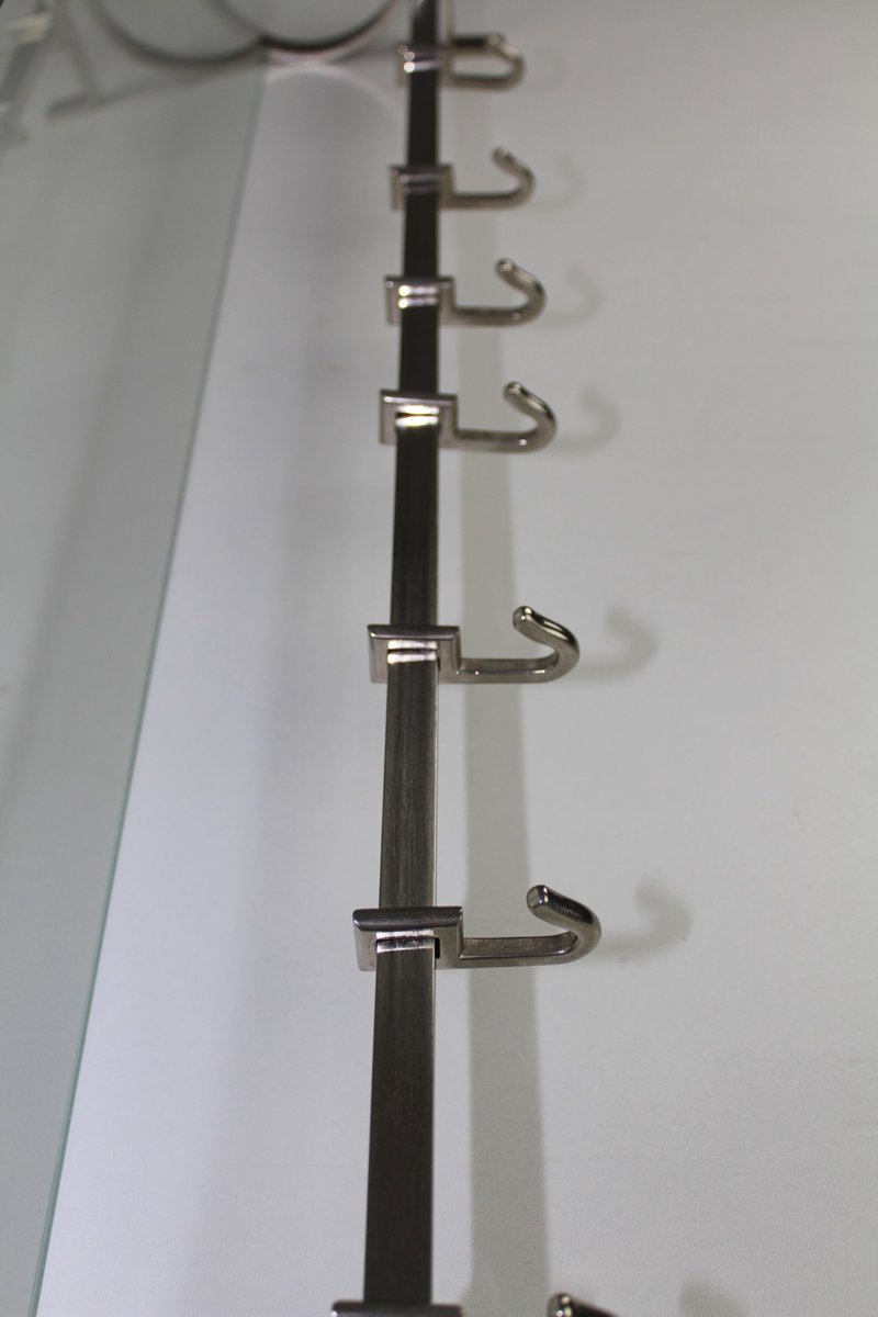 Vintage Bauhaus Chrome-Plated Brass Coat and Hat Rack, 1940s