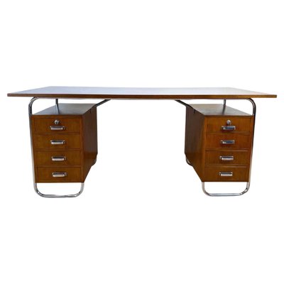 Vintage Bauhaus Oak Veneer Desk from Mücke & Melder, 1940s-NNB-1297631