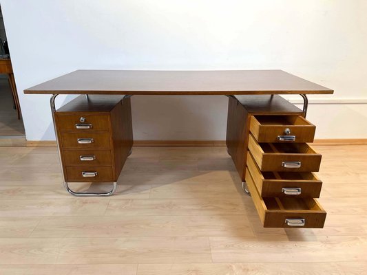 Vintage Bauhaus Oak Veneer Desk from Mücke & Melder, 1940s-NNB-1297631