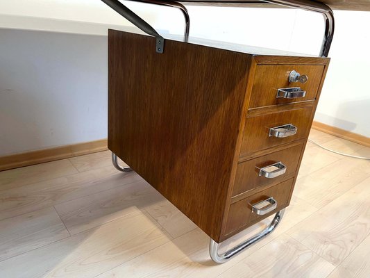 Vintage Bauhaus Oak Veneer Desk from Mücke & Melder, 1940s-NNB-1297631