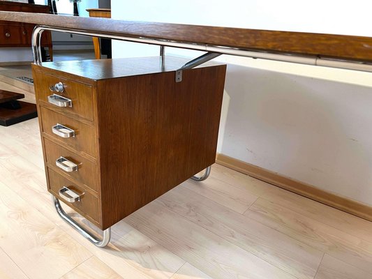 Vintage Bauhaus Oak Veneer Desk from Mücke & Melder, 1940s-NNB-1297631