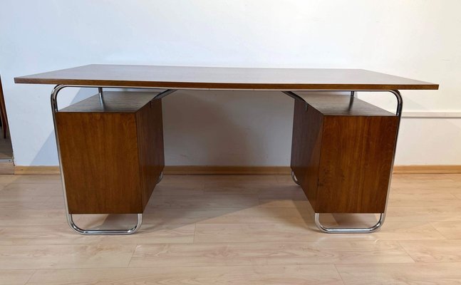 Vintage Bauhaus Oak Veneer Desk from Mücke & Melder, 1940s-NNB-1297631