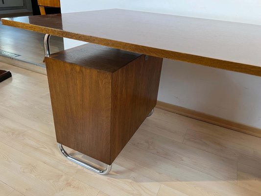 Vintage Bauhaus Oak Veneer Desk from Mücke & Melder, 1940s-NNB-1297631