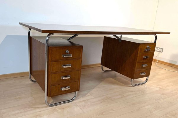 Vintage Bauhaus Oak Veneer Desk from Mücke & Melder, 1940s-NNB-1297631