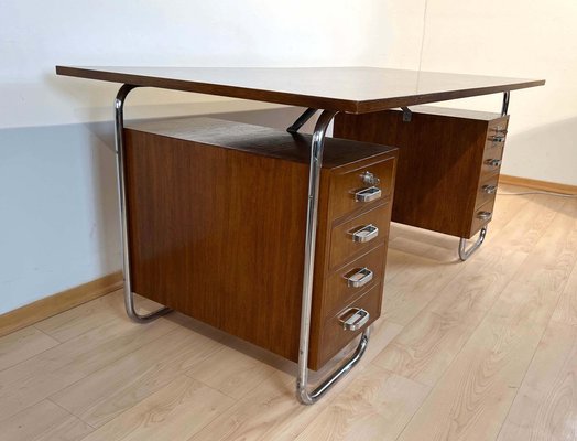 Vintage Bauhaus Oak Veneer Desk from Mücke & Melder, 1940s-NNB-1297631