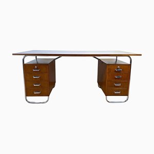 Vintage Bauhaus Oak Veneer Desk from Mücke & Melder, 1940s-NNB-1297631