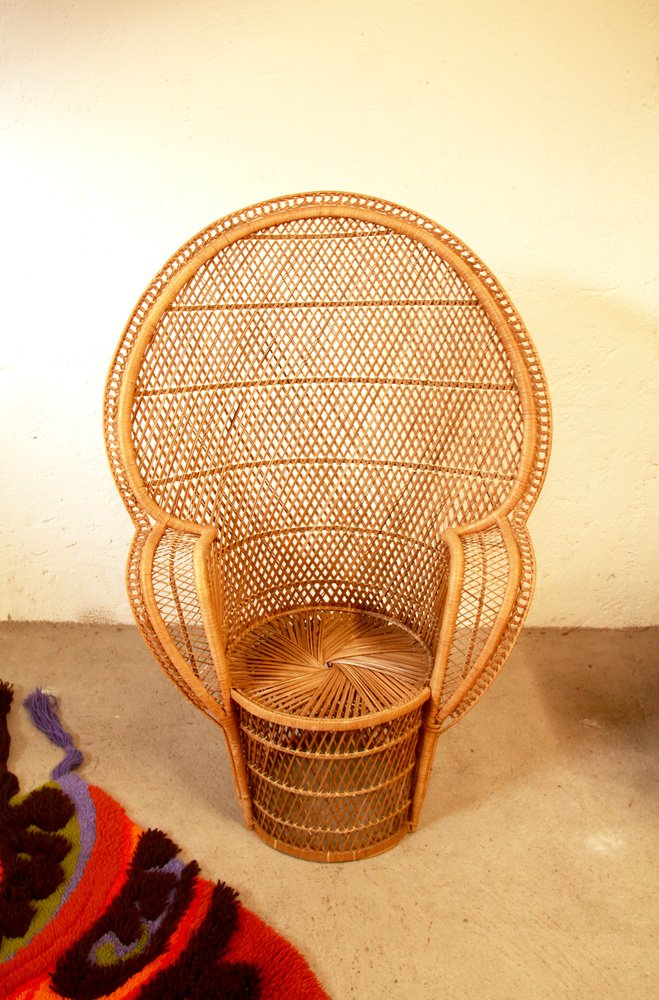 Vintage Beatrice Peacock Chair, Italy, 1970s