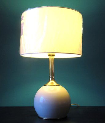 Vintage Bedside Lamps in Brass and Ecru Lacquered Metal, 1965, Set of 2-AC-2038083