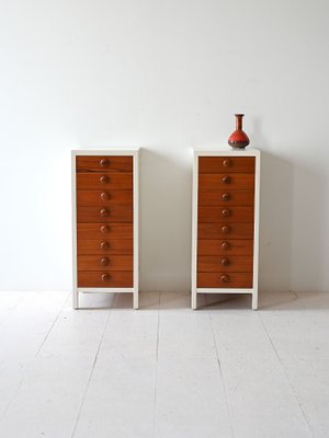 Vintage Bedside Tables with Drawers, 1960s, Set of 2-QWP-2042020