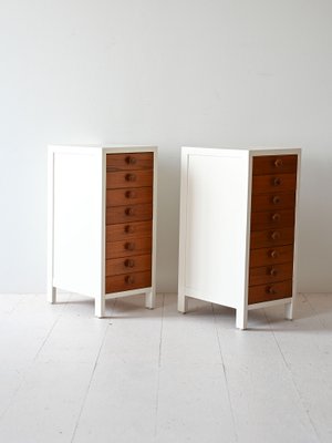 Vintage Bedside Tables with Drawers, 1960s, Set of 2-QWP-2042020