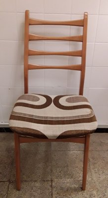 Vintage Beech and Beige Wool Dining Chairs, 1970s, Set of 2-HOI-632705