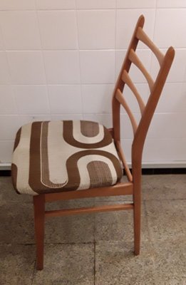 Vintage Beech and Beige Wool Dining Chairs, 1970s, Set of 2-HOI-632705