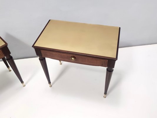 Vintage Beech and Ebonized Walnut Nightstands by Paolo Buffa, 1950s, Set of 2-JPQ-2020534