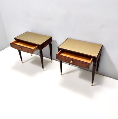 Vintage Beech and Ebonized Walnut Nightstands by Paolo Buffa, 1950s, Set of 2-JPQ-2020534