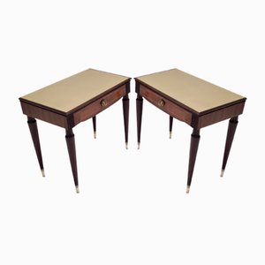 Vintage Beech and Ebonized Walnut Nightstands by Paolo Buffa, 1950s, Set of 2-JPQ-2020534