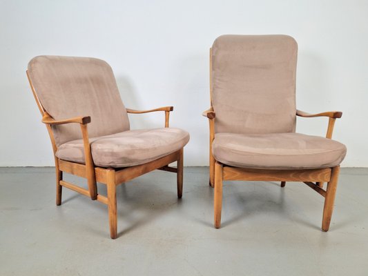 Vintage Beech Armchairs by Farstrup Møbler Casa, 1970s, Set of 2-AXJ-2022563