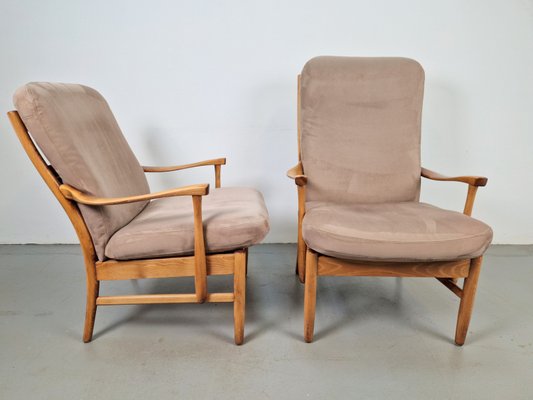 Vintage Beech Armchairs by Farstrup Møbler Casa, 1970s, Set of 2-AXJ-2022563