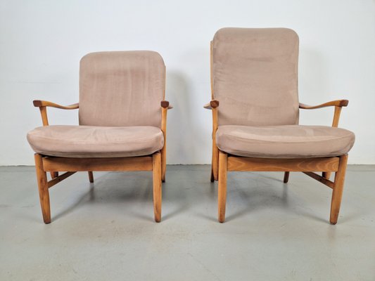 Vintage Beech Armchairs by Farstrup Møbler Casa, 1970s, Set of 2-AXJ-2022563