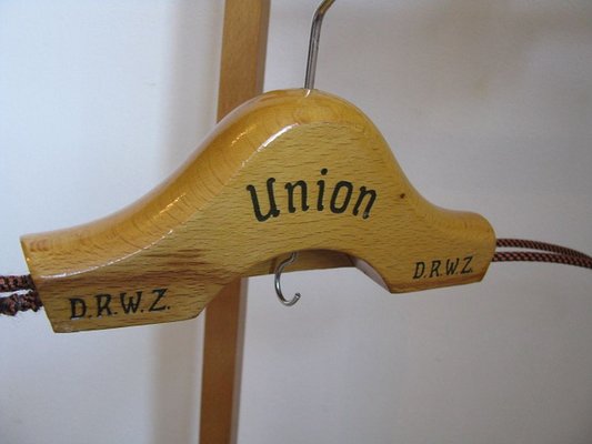 Vintage Beech Valet & Coat Hanger from Union, 1950s, Set of 2-SZW-849773