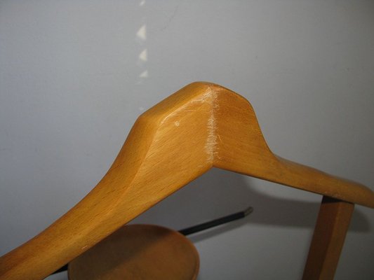 Vintage Beech Valet & Coat Hanger from Union, 1950s, Set of 2-SZW-849773