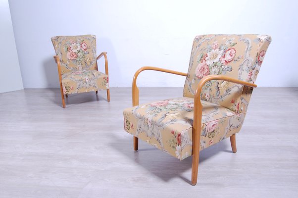 Vintage Beech Wood, 1950s, Set of 2-XSG-1298267