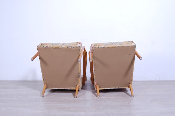 Vintage Beech Wood, 1950s, Set of 2-XSG-1298267