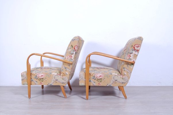 Vintage Beech Wood, 1950s, Set of 2-XSG-1298267