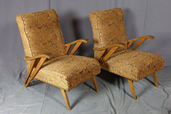 Vintage Beechwood Armchairs, Set of 2-WSV-1336917